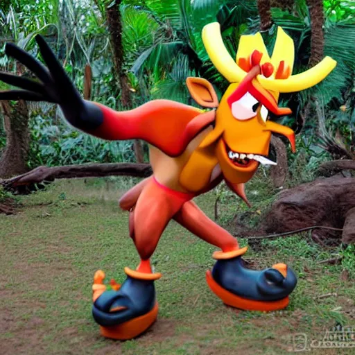 Image similar to aku - aku from crash bandicoot saga, jungle safari photography