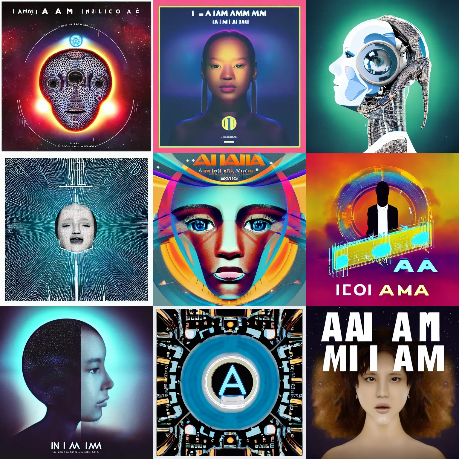 Album Cover For I Am Ai The First Musical Album Stable Diffusion 