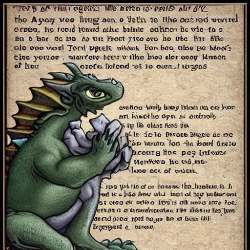 Image similar to as he got older, he would use a puff of air to turn each page from left to right as his reading speed started to pick up since his tiny arms could no longer reach the thin pages of thick ancient parchment paper. his once young gleamly green eyes were weary. dragons, like all creatures, are mortals.! ultrarealistic 1 5 0 mpx