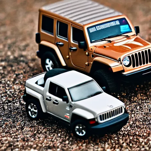 Prompt: Jeep COMMANDER, micro machines, bokeh, macro photography