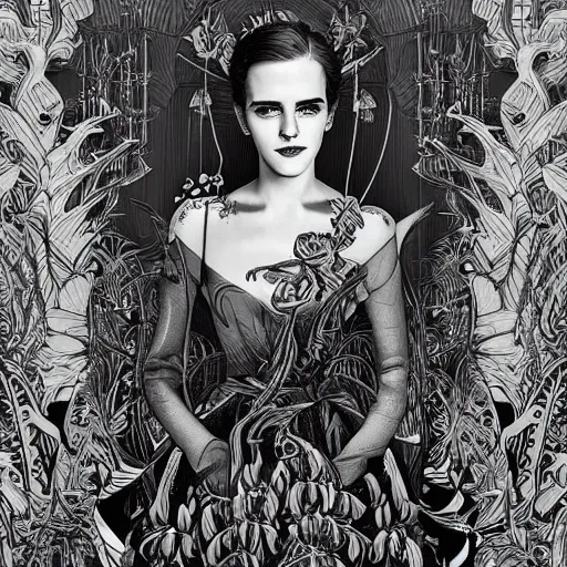 Image similar to a portrait of emma watson in a scenic environment by joe fenton