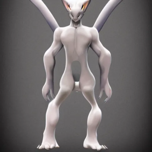 Prompt: realistic MewTwo