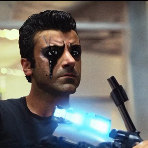 Image similar to oscar isaac in terminator 2