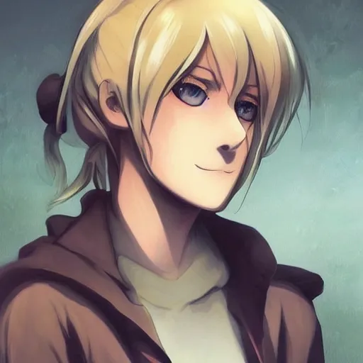 Image similar to Annie Leonhart portrait, beautiful, 4k, detailed, cute, anime, aesthetic, wallpaper, pinterest