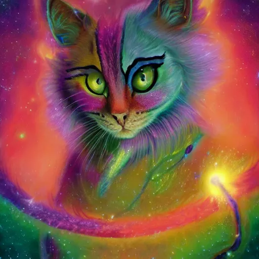 Prompt: autistic bisexual cat seahorse shapeshifter, long haired attractive androgynous humanoid, weirdcore voidpunk fursona, detailed coherent painterly complete character design turnaround, digital art by delphin enjolras, wlop, louis wain, lisa frank, furaffinity, cgsociety, trending on deviantart