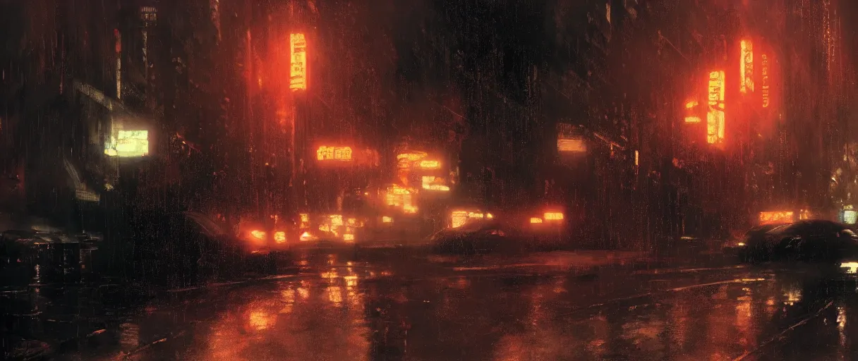 Image similar to realistic screenshot from blade runner movie, intricate, moody lighting, highly detailed, cinematic, photoreal octane rendering, syd mead, liepke, ruan jia, craig mullins, ridley scott
