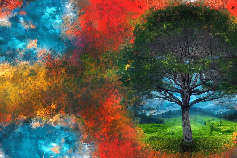 Image similar to A landscape in the style of nihilism philosophy, 4k UHD, desktop wallpaper