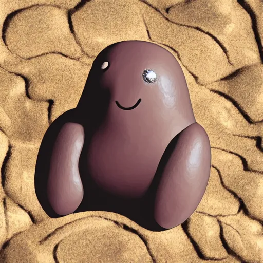 Image similar to The bottom of a diglett