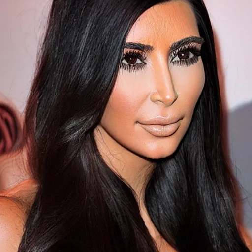 Prompt: stoned Kim Kardashian