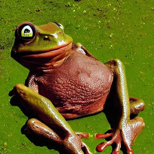 Prompt: a colossal frog