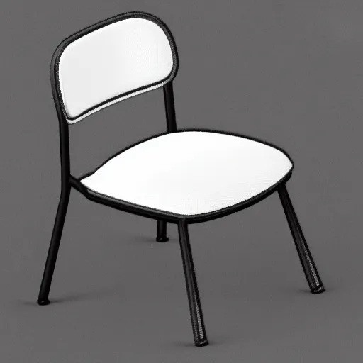 Image similar to a chubby cute chair, 3 d illustration, isometric, 1 0 0 mm, octane render, studio lighting