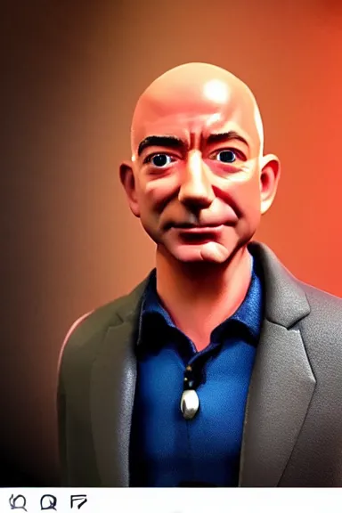 Image similar to “ very very intricate photorealistic jeff bezos funko pop, detailed studio lighting, award - winning crisp details ”