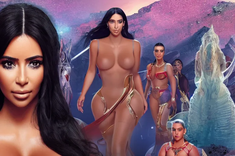 Prompt: princess of mars but with kim kardashian, cinematic 8 k movie still