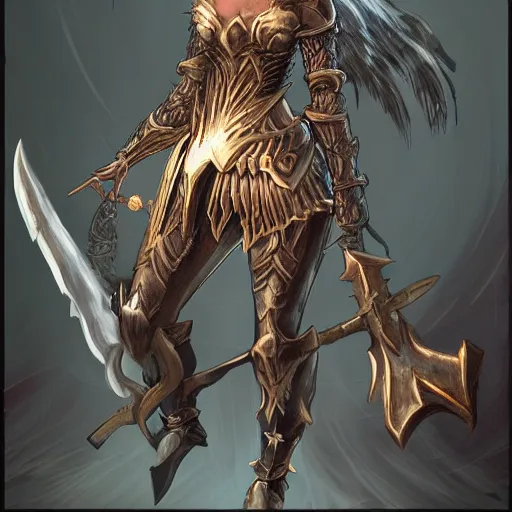 Prompt: Detailed concept art of female warrior as a dark souls boss; fantasy