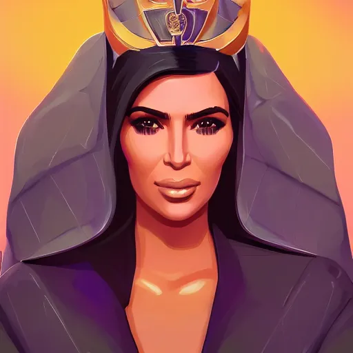 Prompt: portrait of kim kardashian as isis, the egyptian goddess, mattepainting concept blizzard pixar maya engine on stylized background splash comics global illumination lighting artstation lois van baarle, ilya kuvshinov, rossdraws