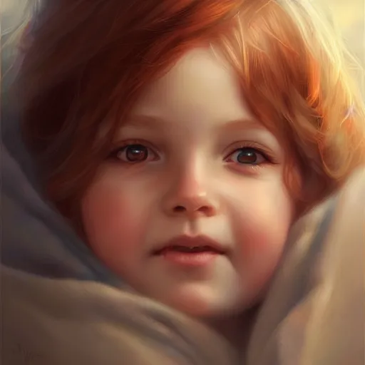 Image similar to love is patient love is kind, mother and child ; photorealistic oil painting by charlie bowater and mark blooms ; highly detailed cute faces by wlop ; trending on artstation