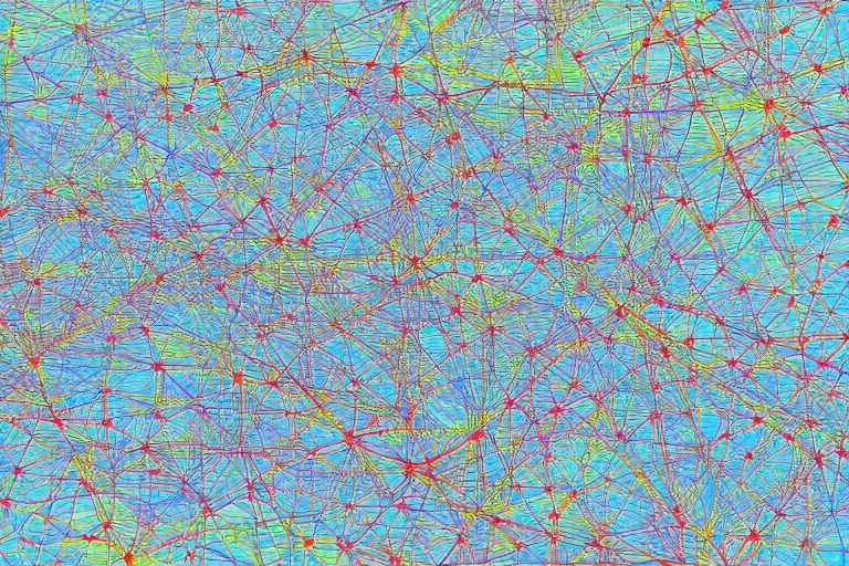 Prompt: closeup view of fjords made out of multiple overlays of simple clean scientific data visualized on top of each other, dots connected by straight lines, tall bar charts, plexus, thick squares and large arrows, waveforms on top of square charts, gaps and pauses, space molecules, radio signals, negative space