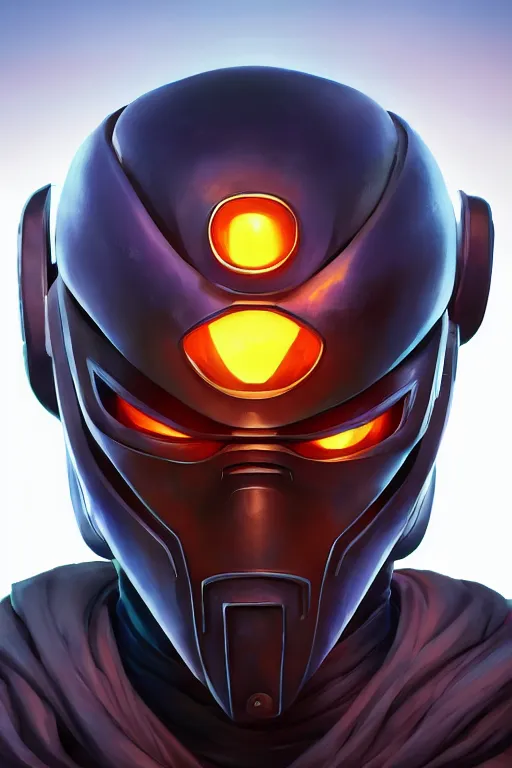 Image similar to epic mask helmet robot ninja portrait stylized as fornite style game design fanart by concept artist gervasio canda, behance hd by jesper ejsing, by rhads, makoto shinkai and lois van baarle, ilya kuvshinov, rossdraws global illumination radiating a glowing aura global illumination ray tracing hdr render in unreal engine 5