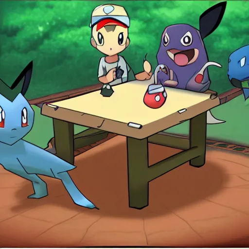 a pokemon that resembles a table. cartoon., Stable Diffusion