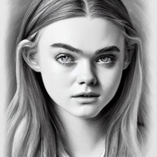 Image similar to professional painting of Elle Fanning in the style of Asher Brown Durand, head and shoulders portrait, symmetrical facial features, smooth, sharp focus, illustration, intricate, stormy weather, extremely detailed masterpiece,