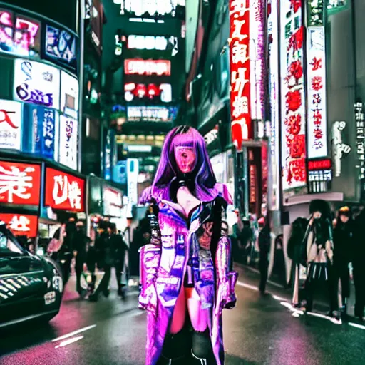 Prompt: cyberpunk vampire in tokyo