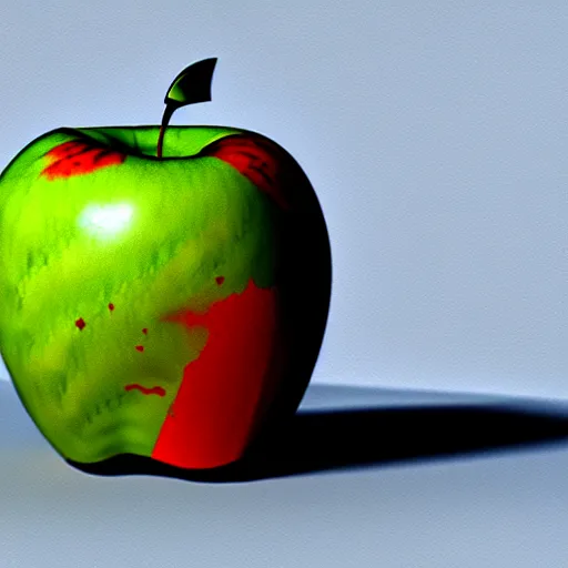 Image similar to an angry apple, photorealistic, realism, 4k