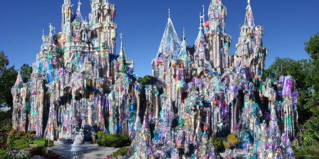Image similar to jeweled enchanted crystal castle.