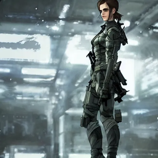 Image similar to emma watson wearing metal gear armor dramatic lighting cinematic cinematic lighting art by Richard Schmid by Yoji Shinkawa by greg rutkowski