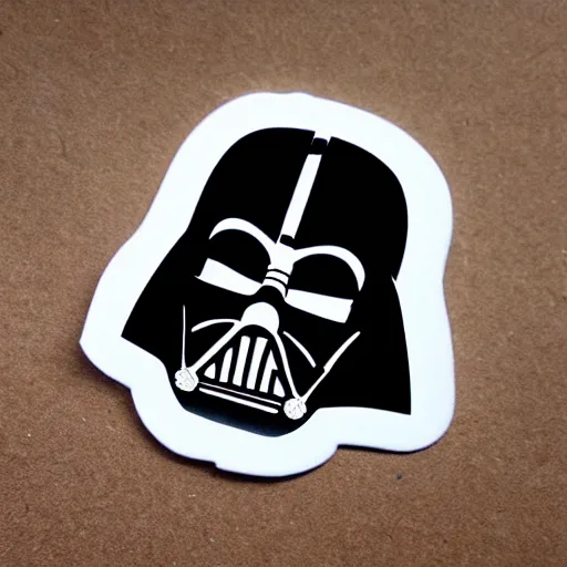 Image similar to symmetrical die cut sticker, darth vader