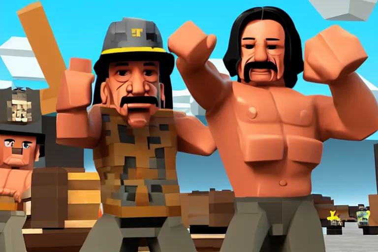 Image similar to danny trejo in roblox