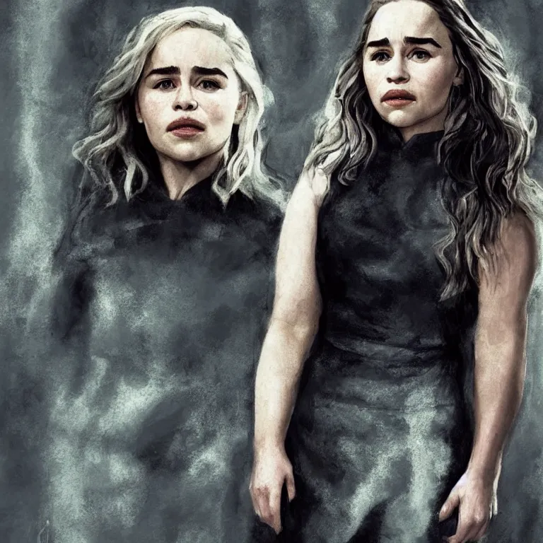 Image similar to a portrait of emilia clarke in style of charger, realism, emilia clarke