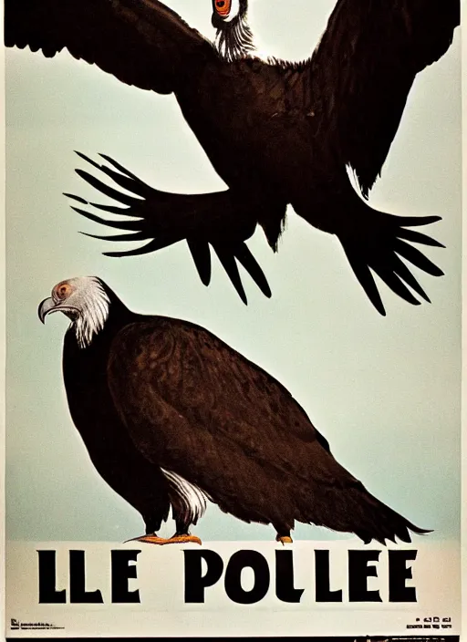 Image similar to vulture look in 1940s propaganda poster