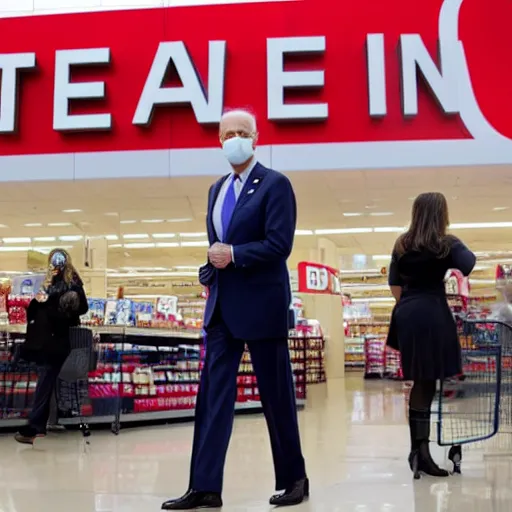 Image similar to Joe Biden at target shopping