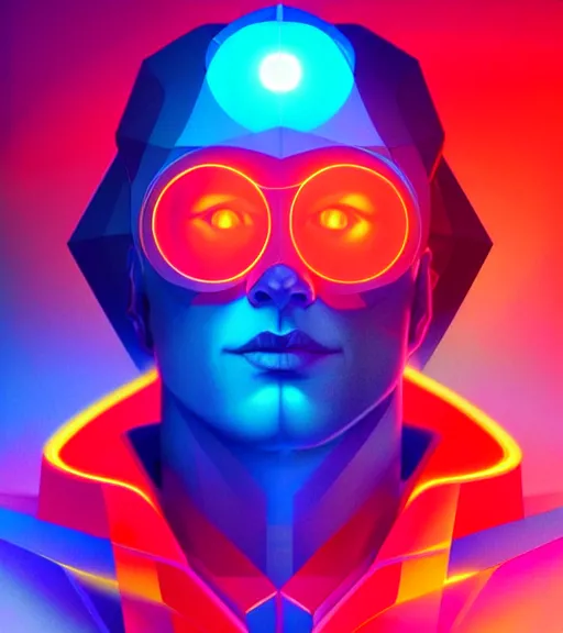 Prompt: symmetry!! european prince of technology, solid cube of light, hard edges, product render retro - futuristic poster scifi, lasers and neon circuits, handsome european prince, intricate, elegant, highly detailed, digital painting, artstation, concept art, smooth, sharp focus, illustration, dreamlike, art by artgerm