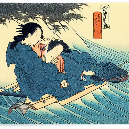 the dream of the fisherman s wife by hokusai Stable Diffusion