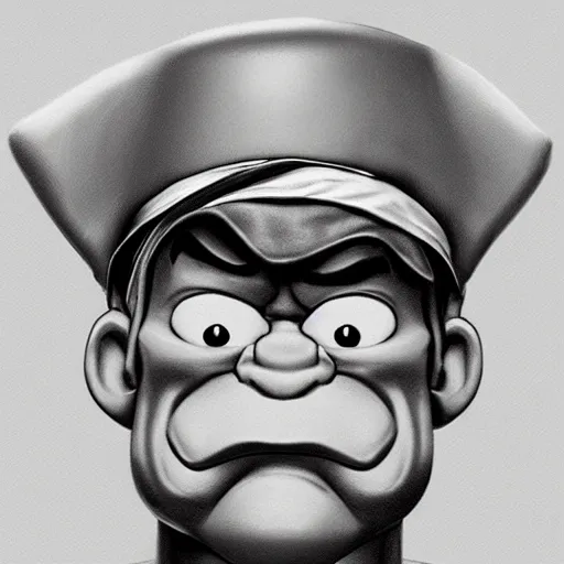 Image similar to photorealistic popeye,