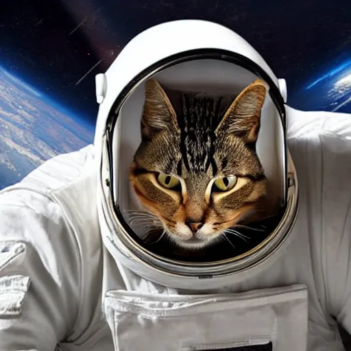 Prompt: cat in a astronaut suit