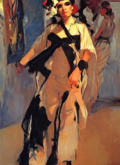 Image similar to glam rocker by joaquin sorolla