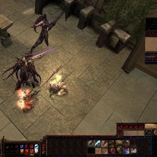 Image similar to A screenshot from the game Path of Exile