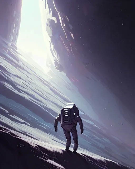 professional ominous concept art of an astronaut | Stable Diffusion