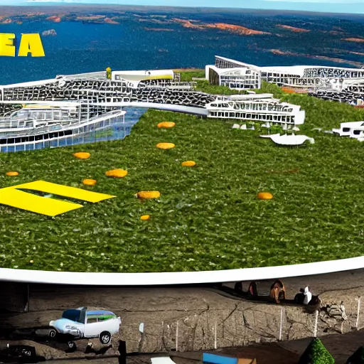 Image similar to a detailed ikea guide on the construction of planet earth