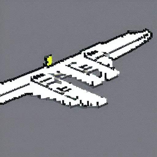 Prompt: close up of spaceship landing at a space port in london, pixel art,