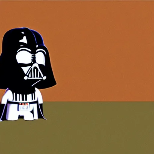 Image similar to Darth Vader as a character in a Pixar cartoon