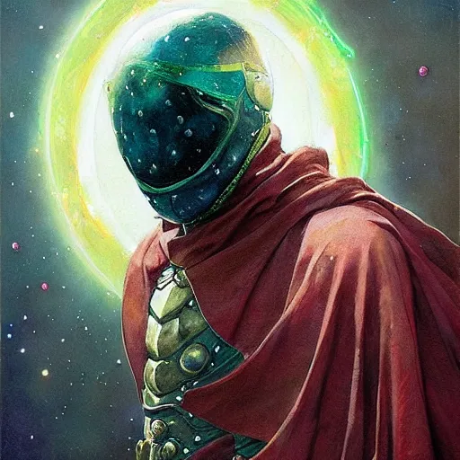 Prompt: Mysterio, artwork by Esao Andrews,