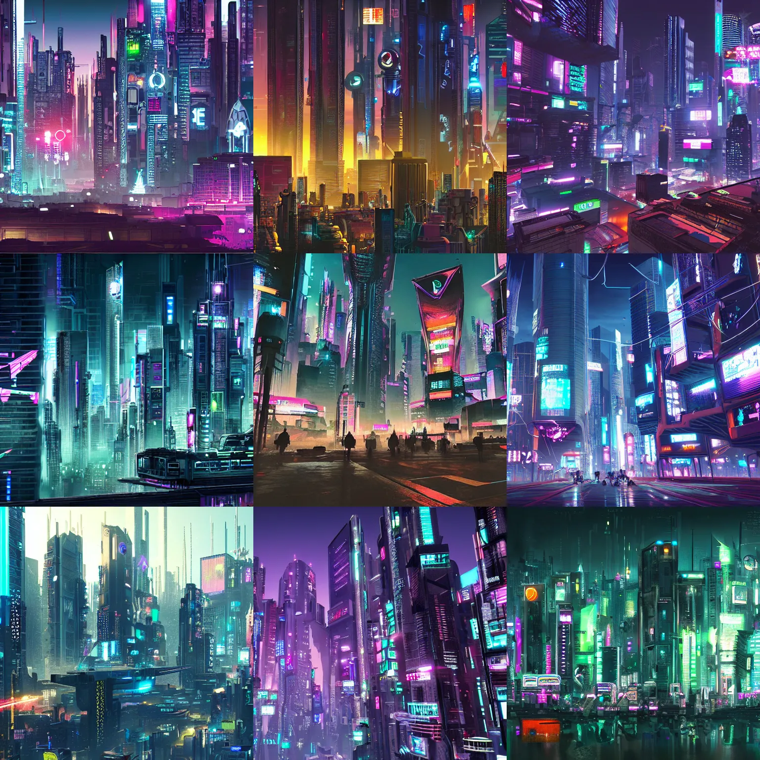 Image similar to cyberpunk city