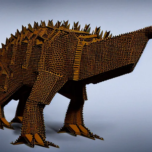 Image similar to photo of a robot stegosaurus