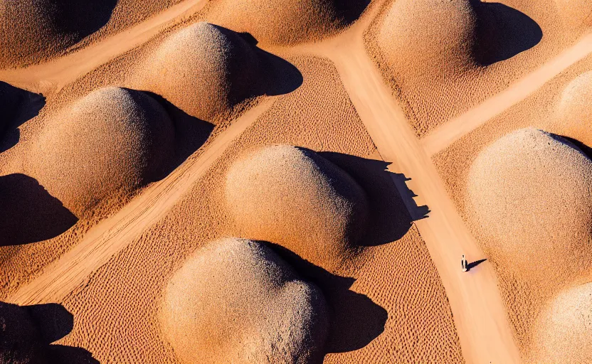 Prompt: top view of a desert, natural light, cinematic lighting, 8 k