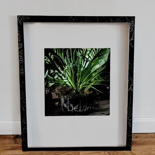 Prompt: frame mady by plants for instagram