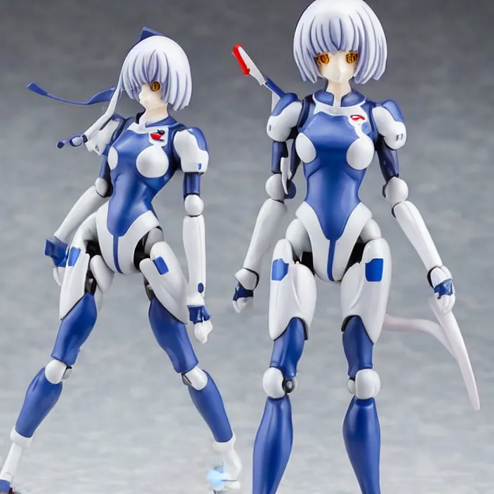 Prompt: rei ayanami plug suit pop up parade figurine