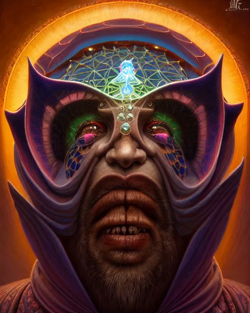 Prompt: front shot of a court jester character, hyperdimensional, bioluminescent hypercubes, ((intricate)), elegant, highly detailed, centered, (((artstation, concept art, smooth, sharp focus, artgerm, Tomasz Alen Kopera, Peter Mohrbacher, donato giancola, Joseph Christian Leyendecker, WLOP, Boris Vallejo))), mugshot!!!!!, ugly!!!!!!, octane render, nvidia raytracing demo, grainy, muted, 8K, digitalblaphemy